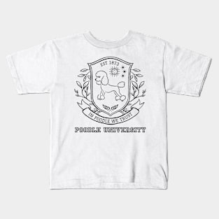 Poodle University Kids T-Shirt